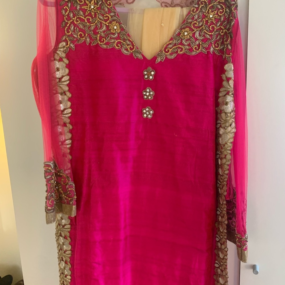 Pink and gold Party Anarkali